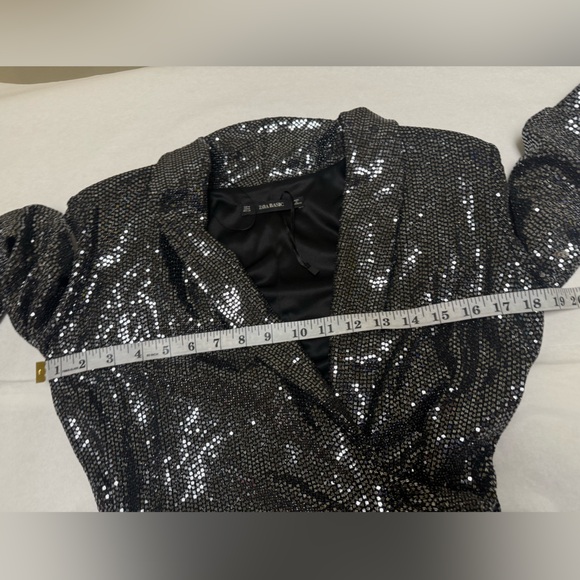 NWOT 🔥Zara silver sequin party rompe🔥 - Picture 4 of 7